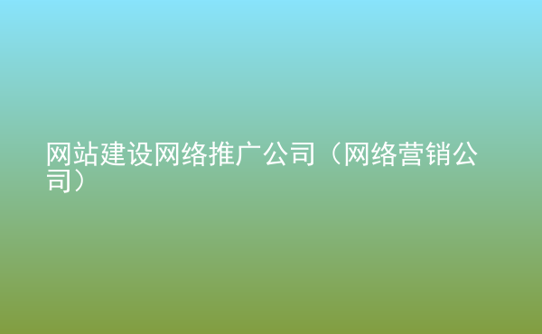  網(wǎng)站建設(shè)網(wǎng)絡(luò)推廣公司（網(wǎng)絡(luò)營(yíng)銷公司）